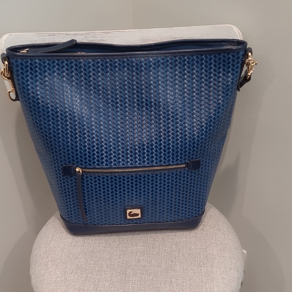 Dooney & Bourke Handbags - Dooney & Bourke Camden Woven Hobo. EUC. Brilliant Blue